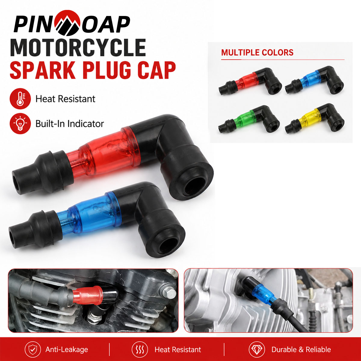 Motorcycle Spark Plug - PINMOAP 1/2PCS Vela de Ignição de